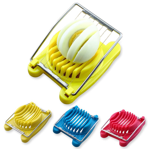 1Pcs Stainless Steel Cut Egg Slicer Sectioner Cutter Mold high quality Multifunction Eggs Splitter Cutter Kitchen Tools 3 colors