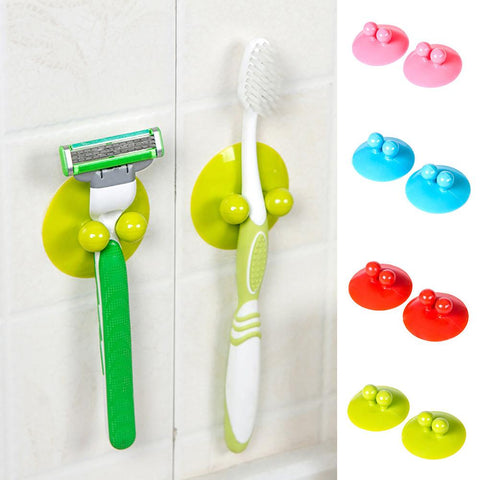 2PCS Bathroom Accessories Vacuum Wall Strong Suction Hook multifunction Holder Cup Hooks Hanger Sucker For Kitchen Bathroom